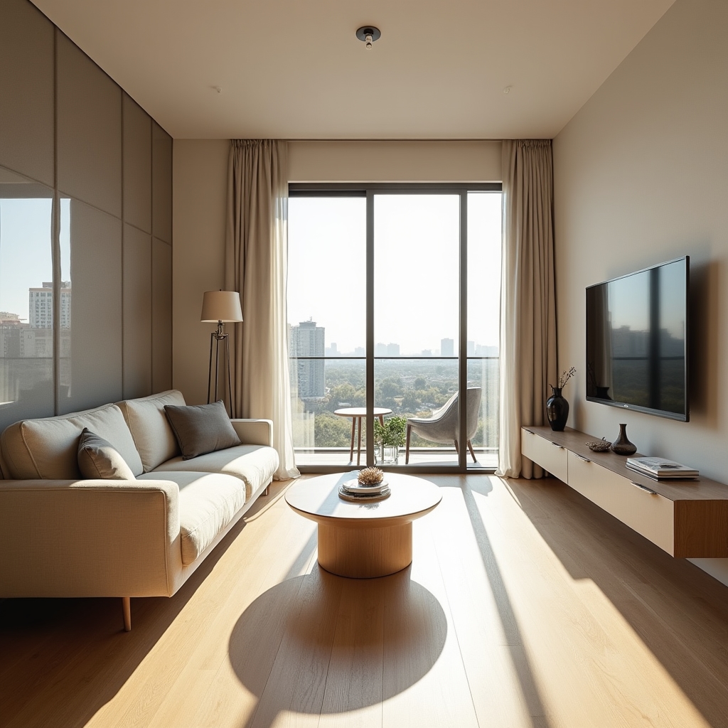 Elegantly designed model unit living room for a residential development in Argentina